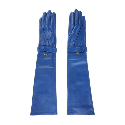 Cavalli Class Blue Lambskin Women Glove Cavalli Class