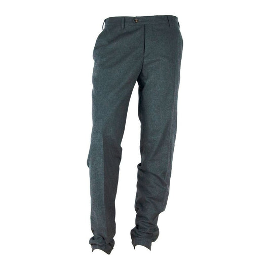 Made in Italy Elegantly Tailored Gray Winter Trousers Made in Italy