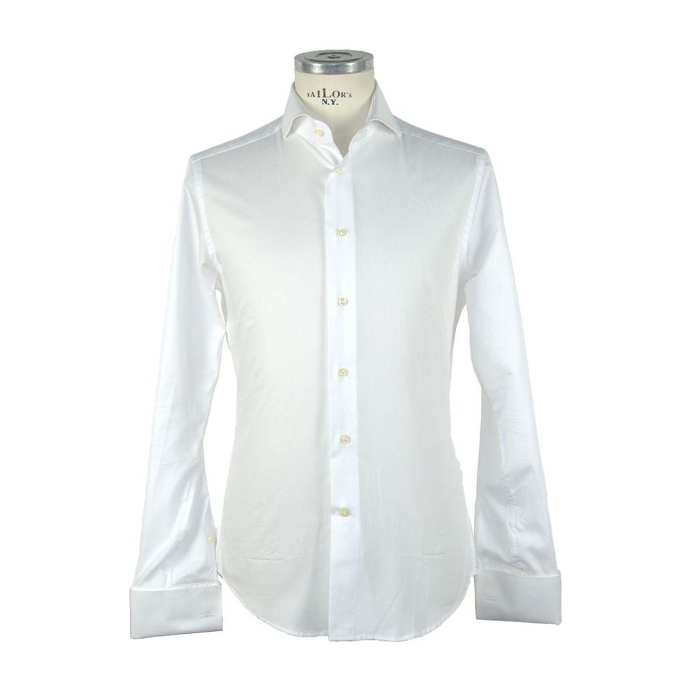 Made in Italy Elegant Ceremony White Cotton Shirt Made in Italy