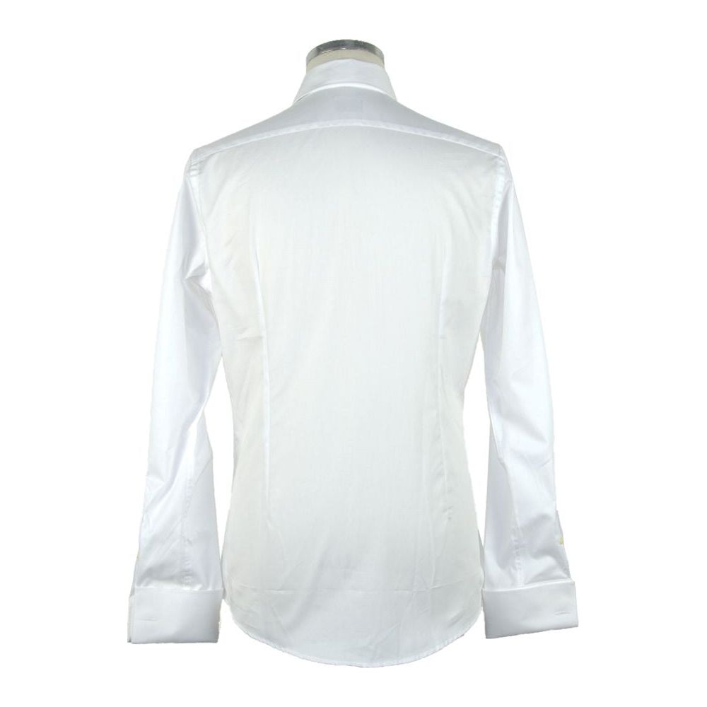 Made in Italy Elegant Ceremony White Cotton Shirt Made in Italy