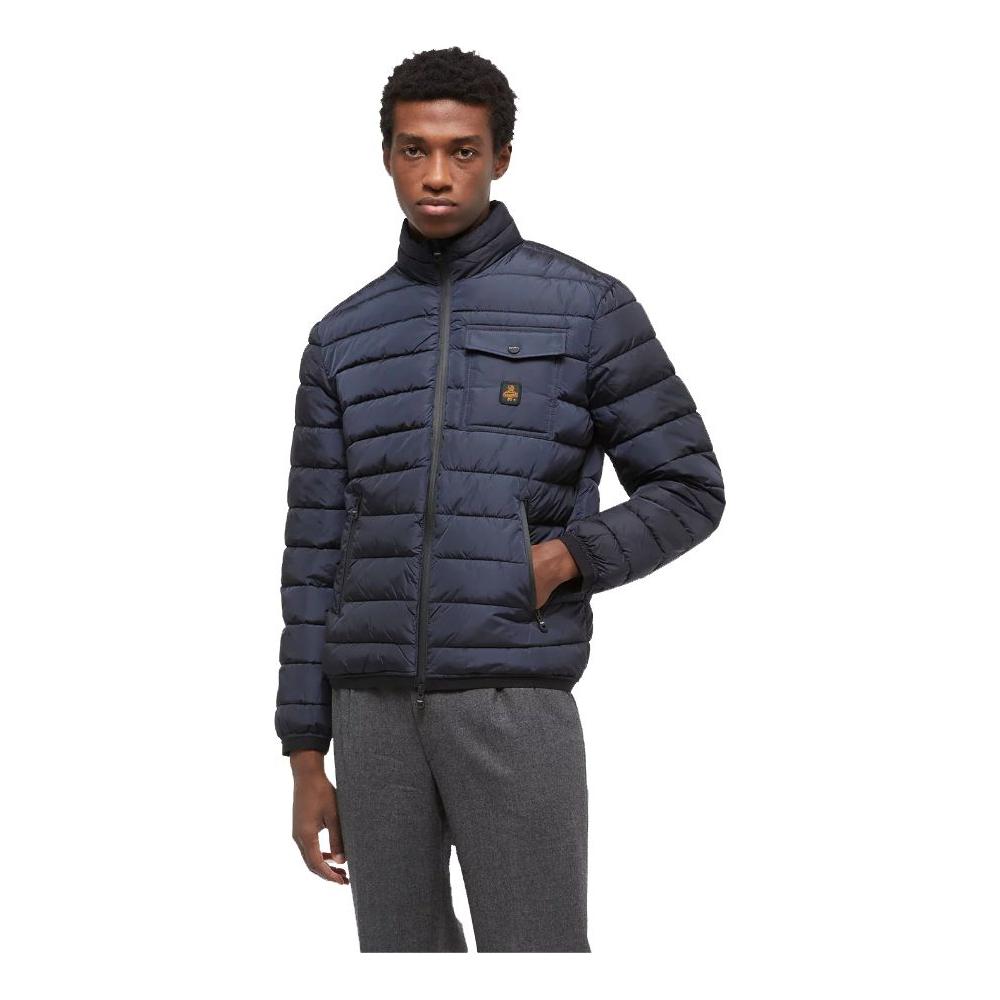 Refrigiwear Blue Nylon Men Jacket Refrigiwear