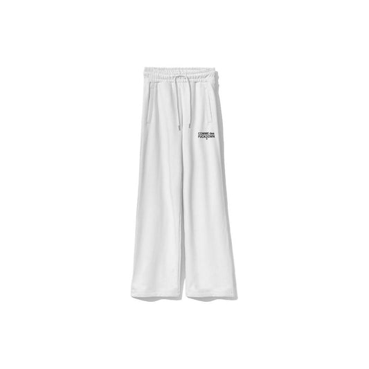 Comme Des Fuckdown Chic White Logo Sweatpants Comme Des Fuckdown