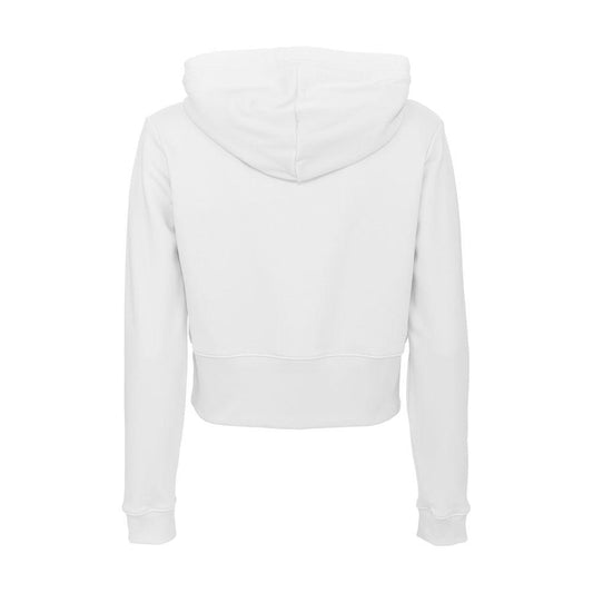 Imperfect Dazzling Rhinestone Logo White Hoodie Imperfect