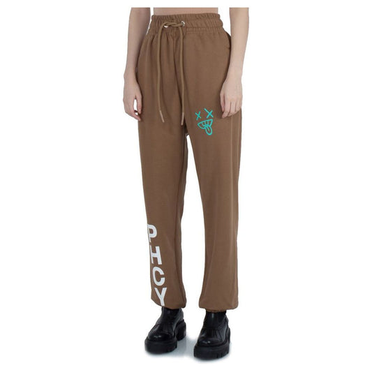 Pharmacy Industry Chic Cotton Jersey Trousers with Logo Print Pharmacy Industry