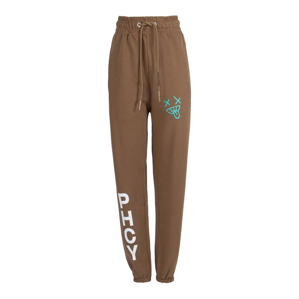 Pharmacy Industry Chic Cotton Jersey Trousers with Logo Print Pharmacy Industry