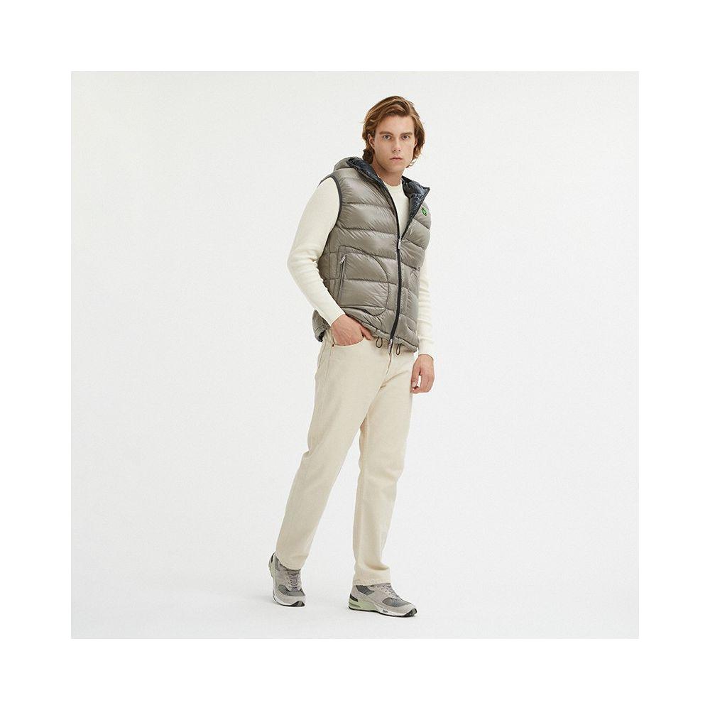 Centogrammi Gray Nylon Men's Reversible Vest Centogrammi