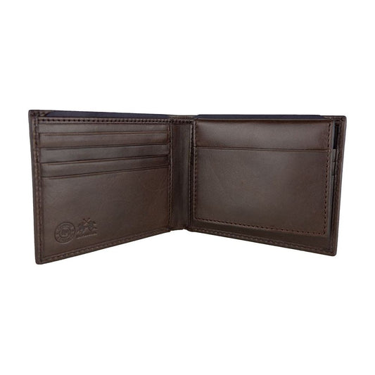 La Martina Elegant Dark Brown Leather Wallet MAN WALLETS La Martina