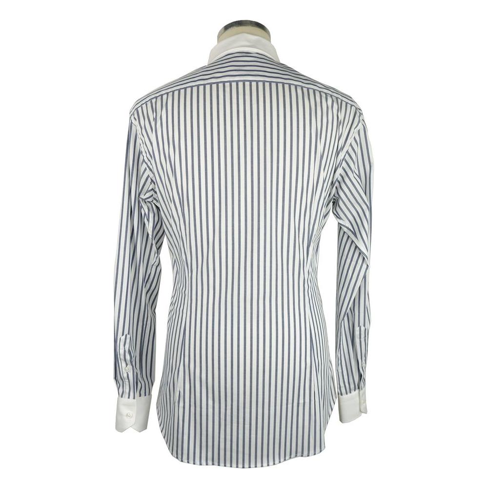 Made in Italy Elegant Striped Milano Cotton Shirt Made in Italy