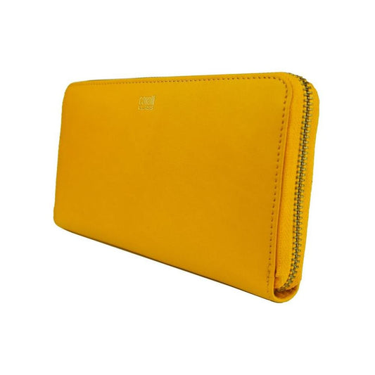 Cavalli Class Yellow Calfskin Women Wallet Cavalli Class