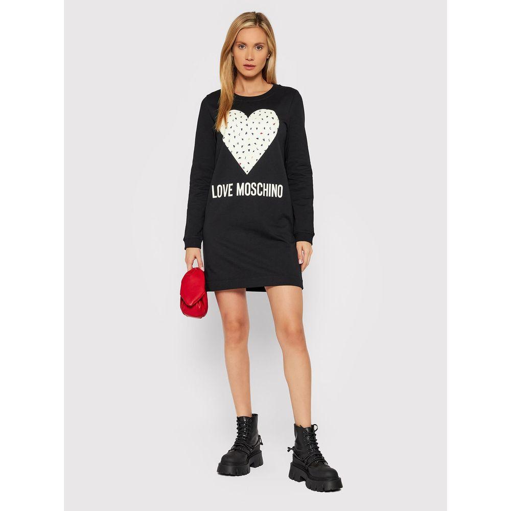 Chic Blue Cotton Love Moschino Dress Love Moschino