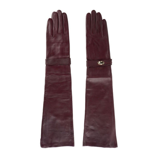 Cavalli Class Elegant Lambskin Leather Gloves In Radiant Pink Cavalli Class