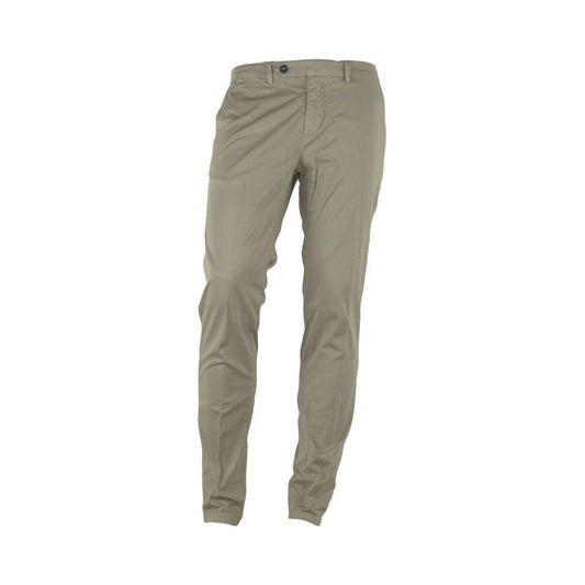 Made in Italy Elegant Beige Summer Trousers for Men Made in Italy