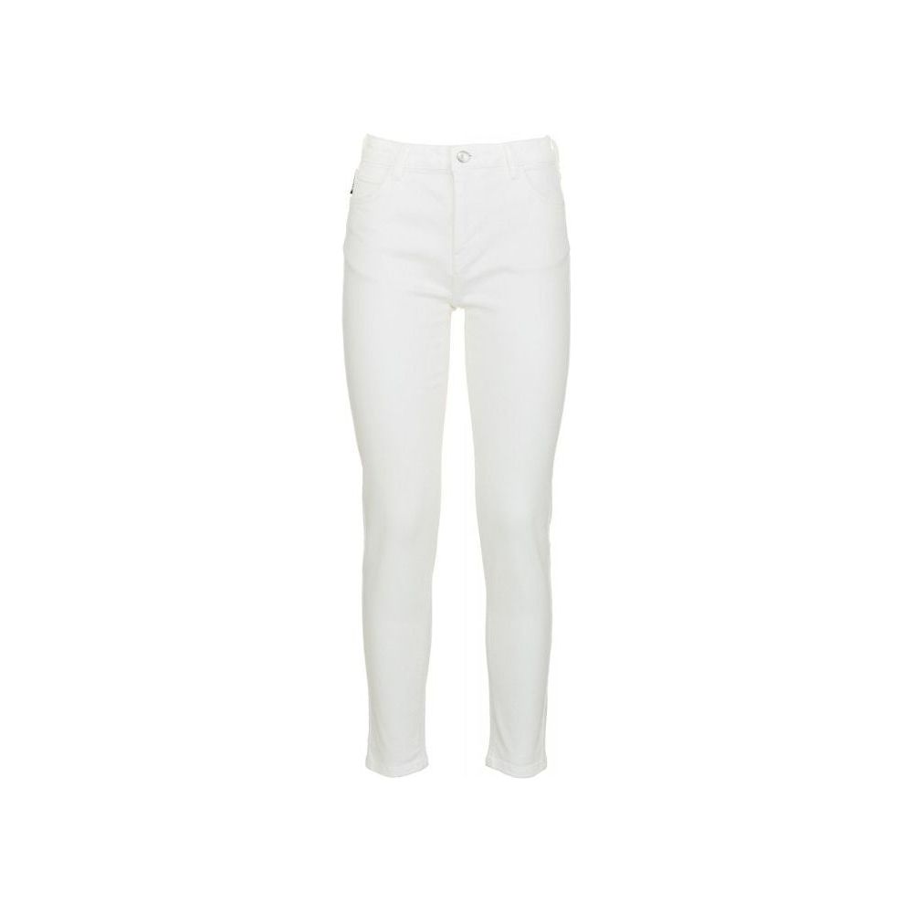 Imperfect White High-Waisted Slim Denim Trousers Imperfect