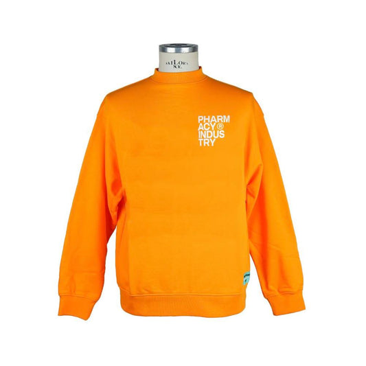 Chic Orange Logo Crewneck Sweatshirt