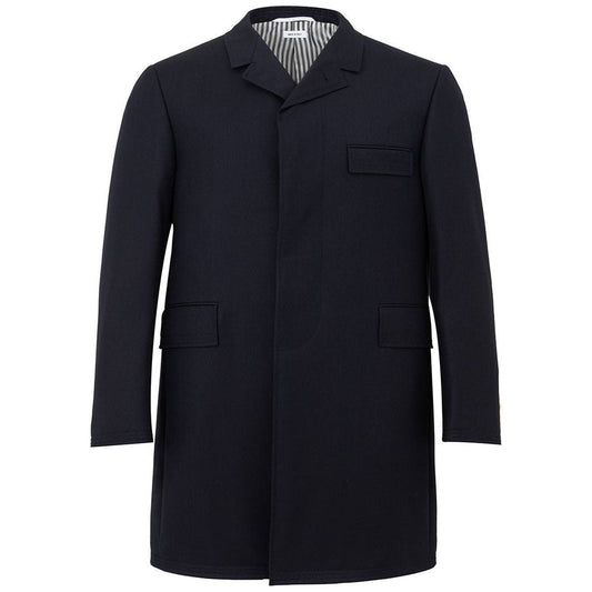 Thom Browne Elegant Wool Jacket in Signature Blue Thom Browne