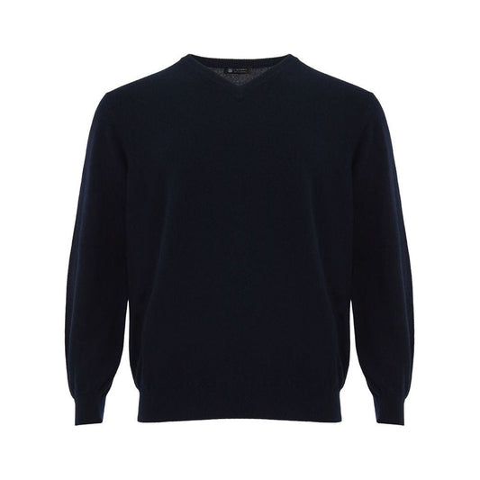 Colombo Elegant Cashmere Blue Sweater for Men Colombo