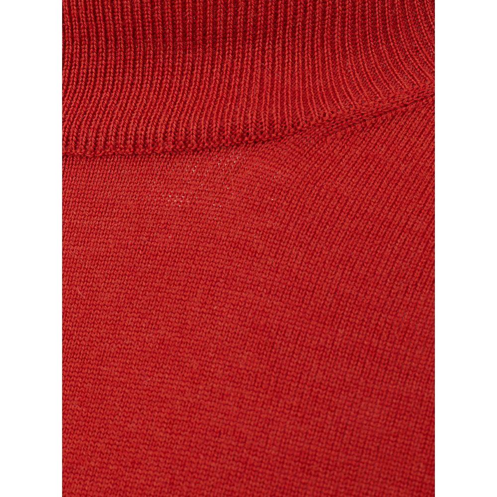 FERRANTE Elegant Wool Rich Red Sweater FERRANTE