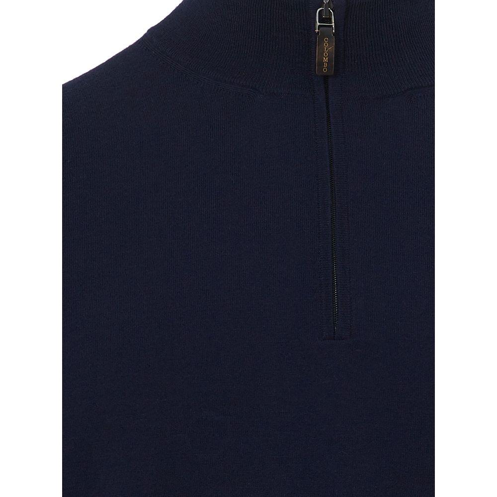 Colombo Sophisticated Azure Cashmere Sweater Colombo