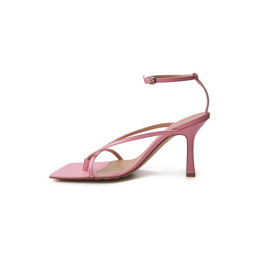 Bottega Veneta Elegant Pink Leather Sandals for Sophisticated Style Bottega Veneta