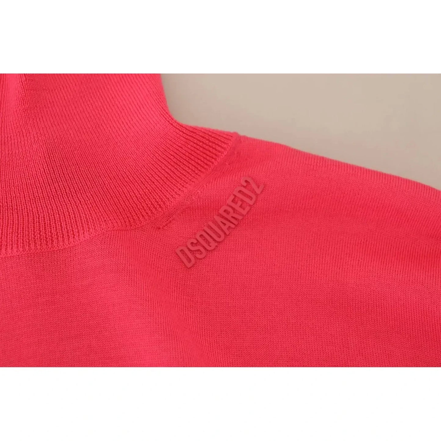 Dsquared² Pink Solid Long Sleeve Turtle Neck Casual Sweater Dsquared²