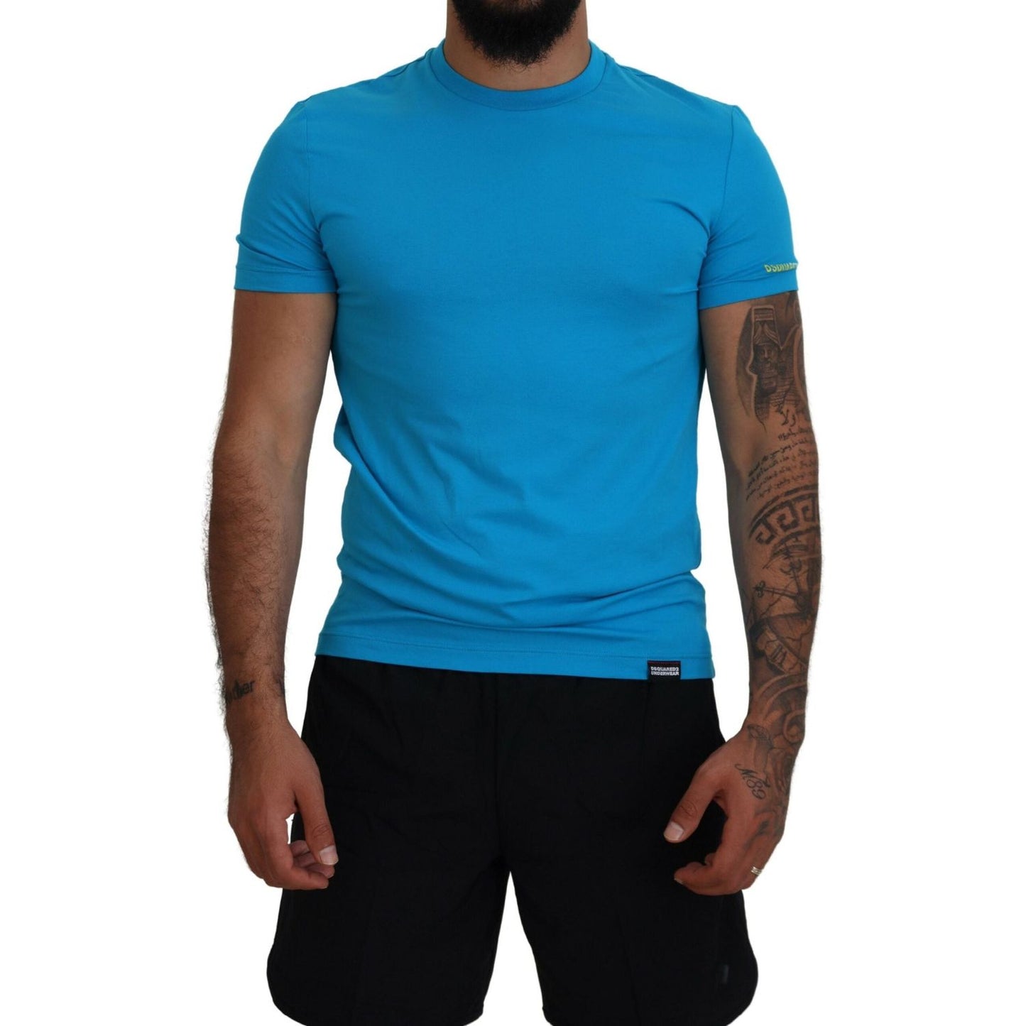 Dsquared² Blue Modal Short Sleeves Crewneck T-shirt Dsquared²