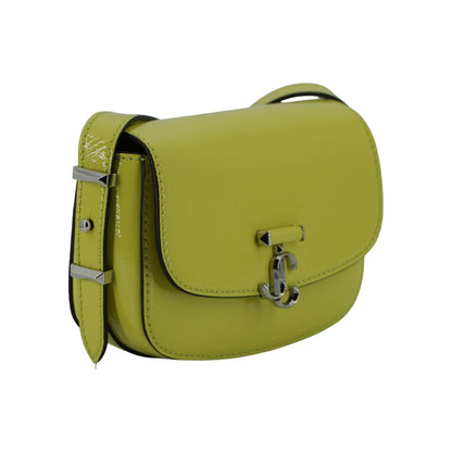 Jimmy Choo Lime Yellow Leather Small Shoulder Bag