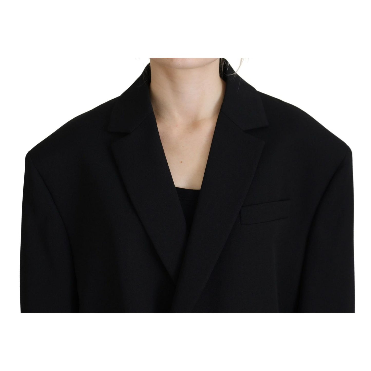 Dsquared² Black Double Breasted Coat Blazer Jacket