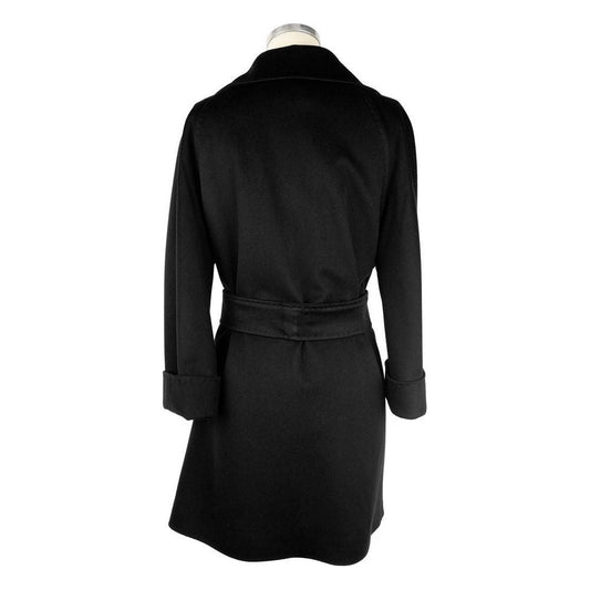 Made in Italy Black Wool Women Coat WOMAN COATS & JACKETS Made in Italy