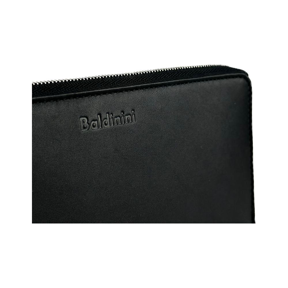 Baldinini Trend Elegant Black Leather Travel Organizer Baldinini Trend