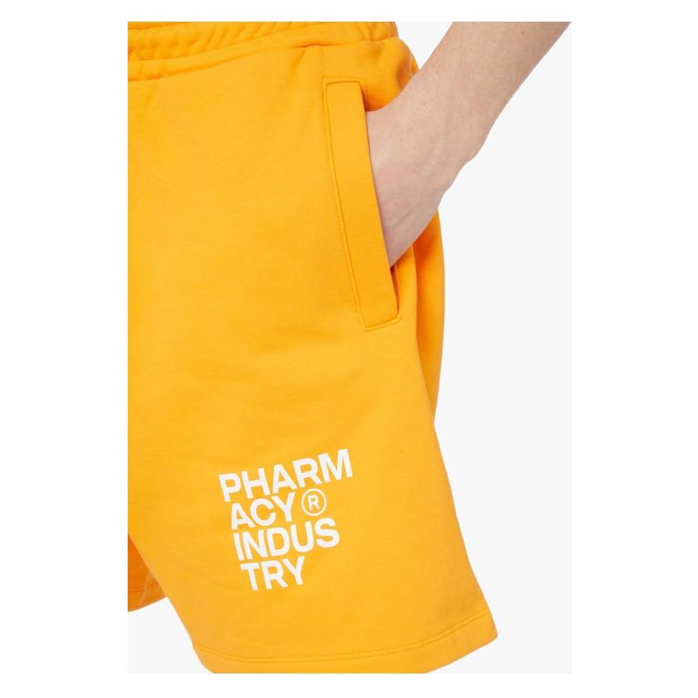 Pharmacy Industry Chic Orange Cotton Trousers with Logo Detail Pharmacy Industry