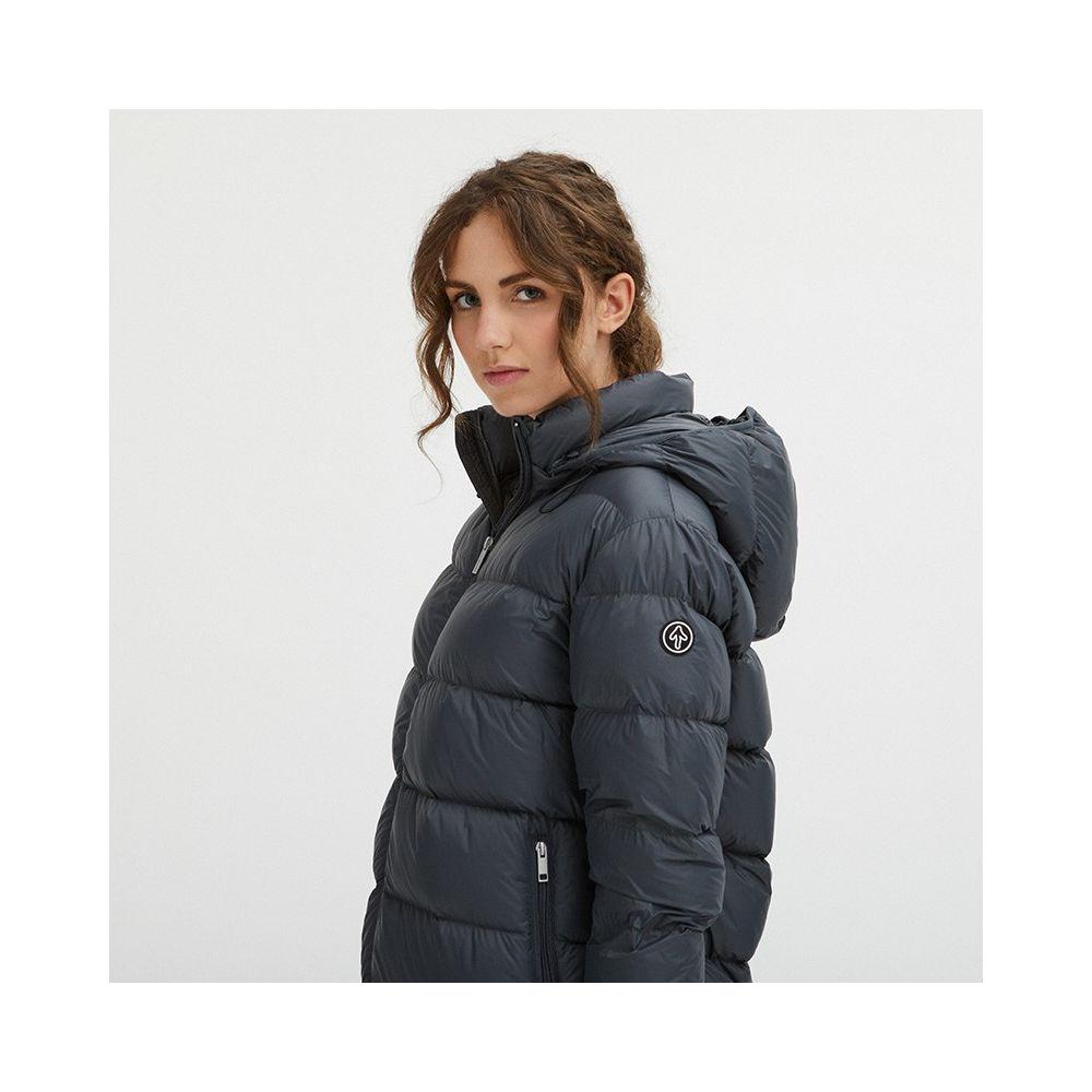 Centogrammi Gray Nylon Women Jacket Centogrammi