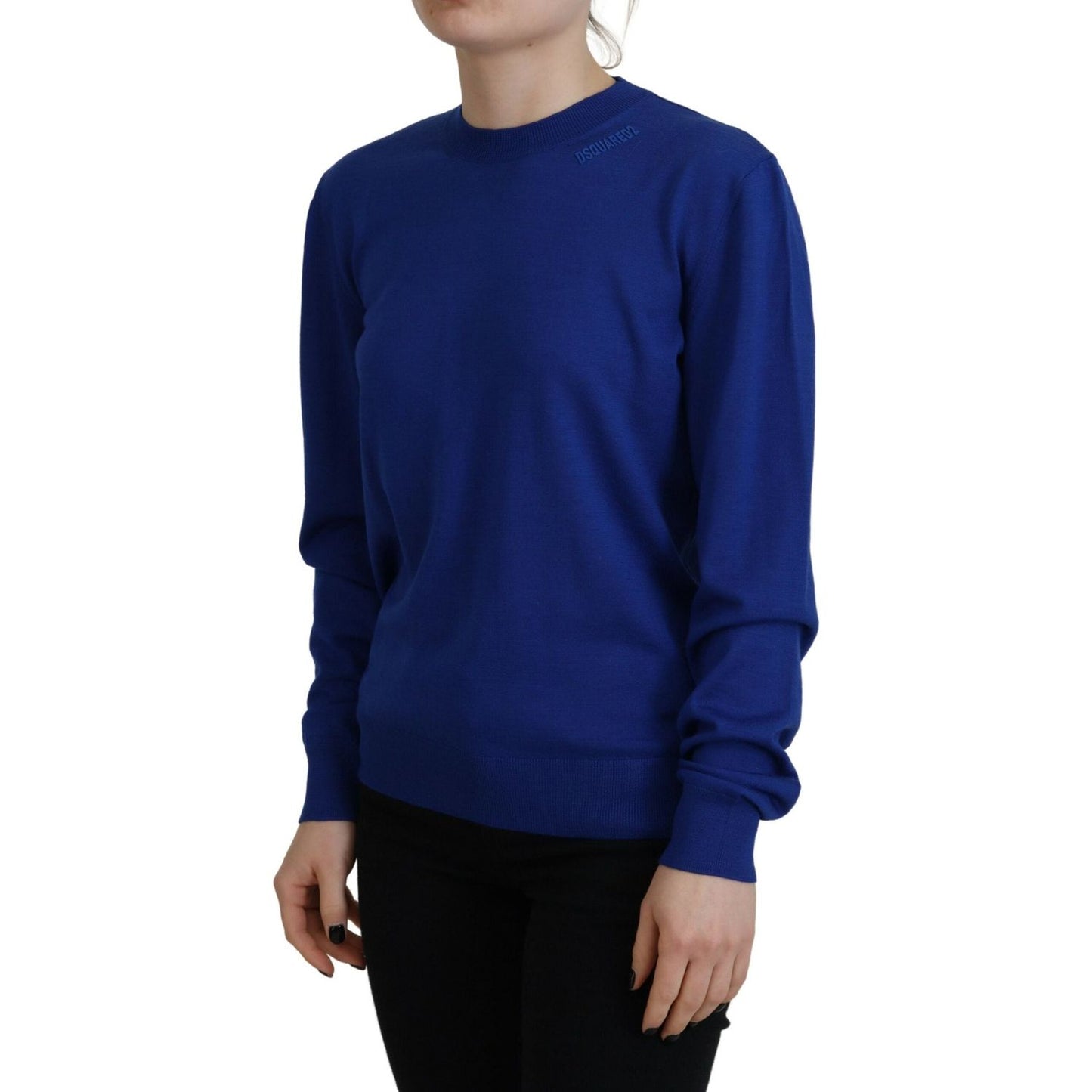 Dsquared² Blue Long Sleeve Crew Neck Casual Sweater Dsquared²