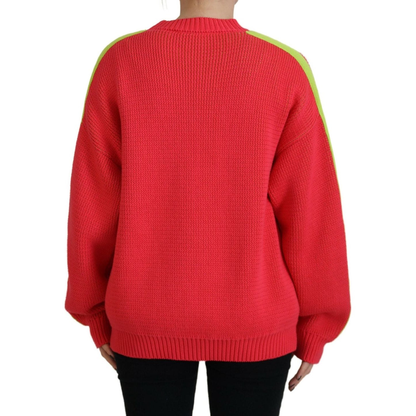 Dsquared² Multicolor Cotton Knitted Crewneck Pullover Sweater Dsquared²