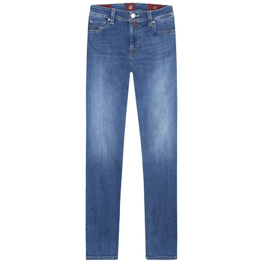 Tramarossa Light Blue Cotton Men Jean Tramarossa