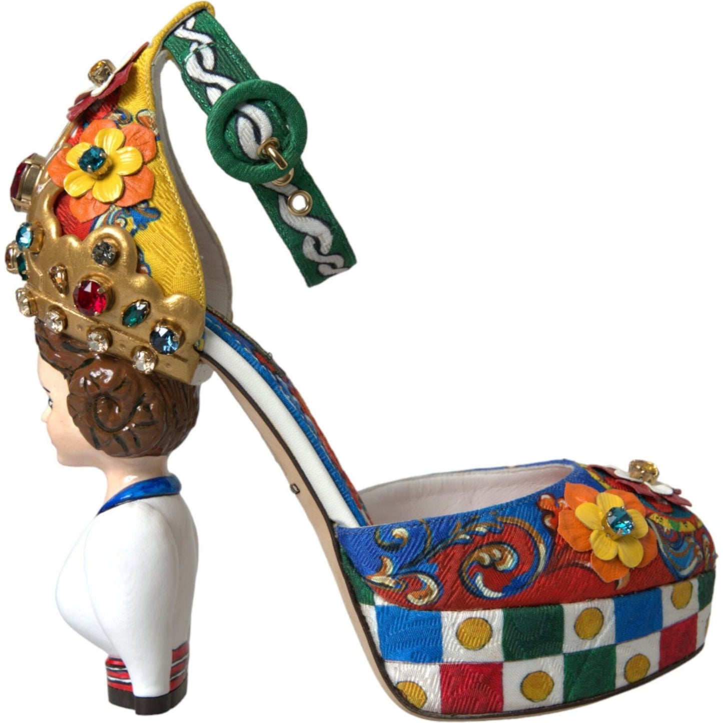 Dolce & Gabbana Multicolor Carretto Embellished Sandals Shoes Dolce & Gabbana