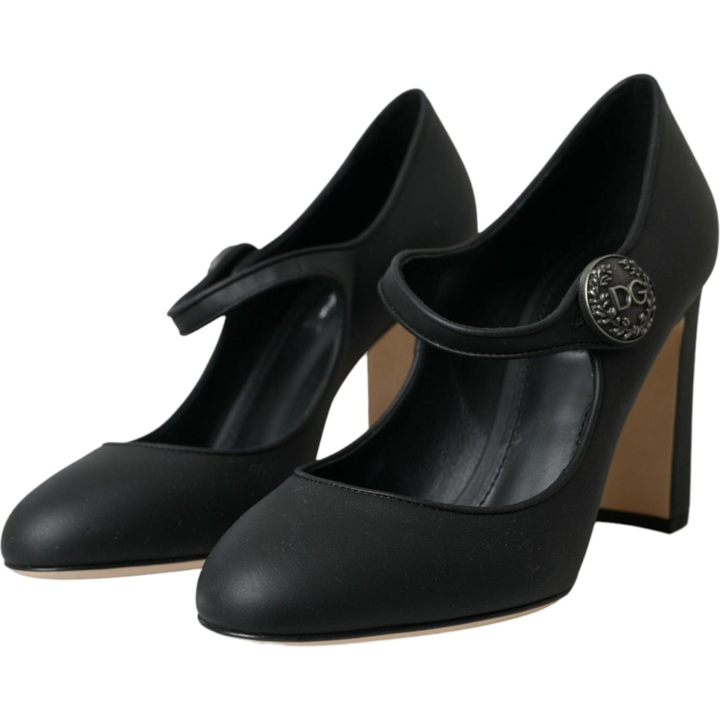 Dolce & Gabbana Black Leather Mary Jane Pumps Heels Shoes Dolce & Gabbana