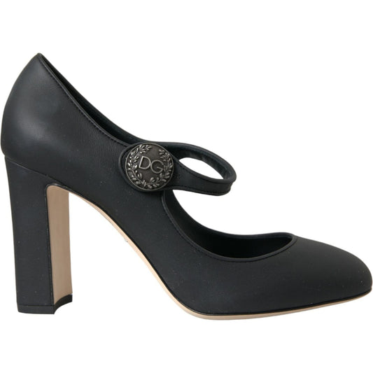 Dolce & Gabbana Black Leather Mary Jane Pumps Heels Shoes Dolce & Gabbana