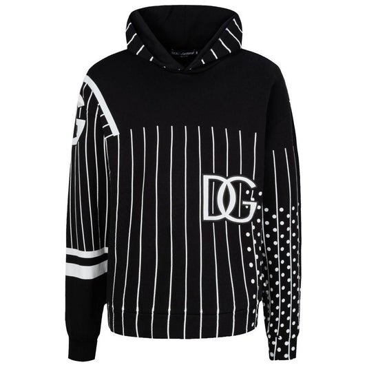 Dolce & Gabbana Black Cotton Sweater Dolce & Gabbana