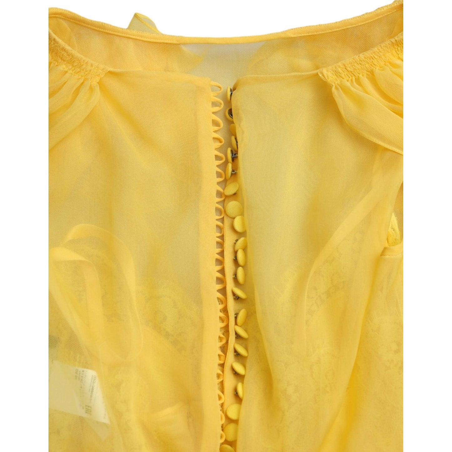 Dolce & Gabbana Yellow Silk Sheath Belted Long Maxi Dress Dolce & Gabbana