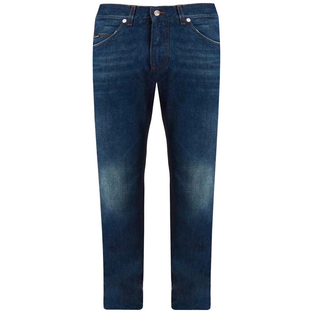 Dolce & Gabbana Blue Cotton Jeans & Pant Dolce & Gabbana