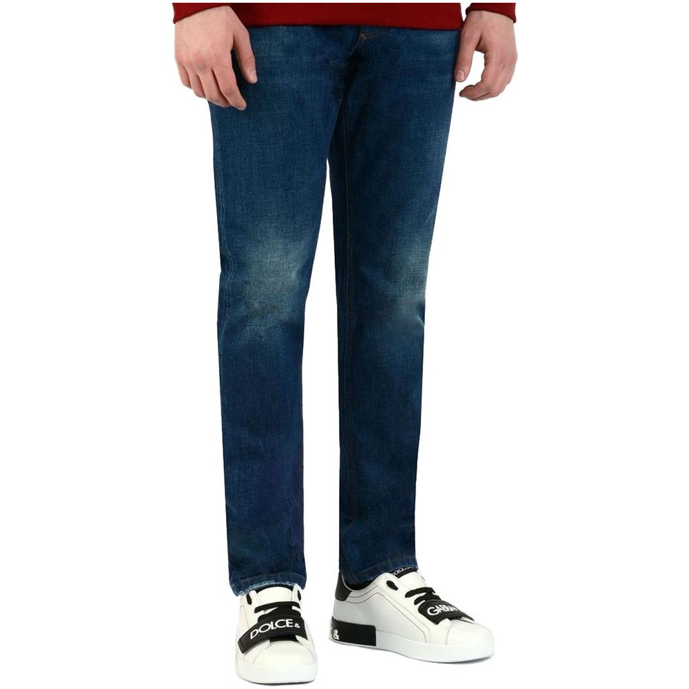 Dolce & Gabbana Blue Cotton Jeans & Pant Dolce & Gabbana