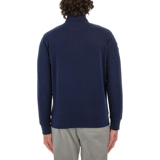 La Martina Blue Cotton Sweater La Martina