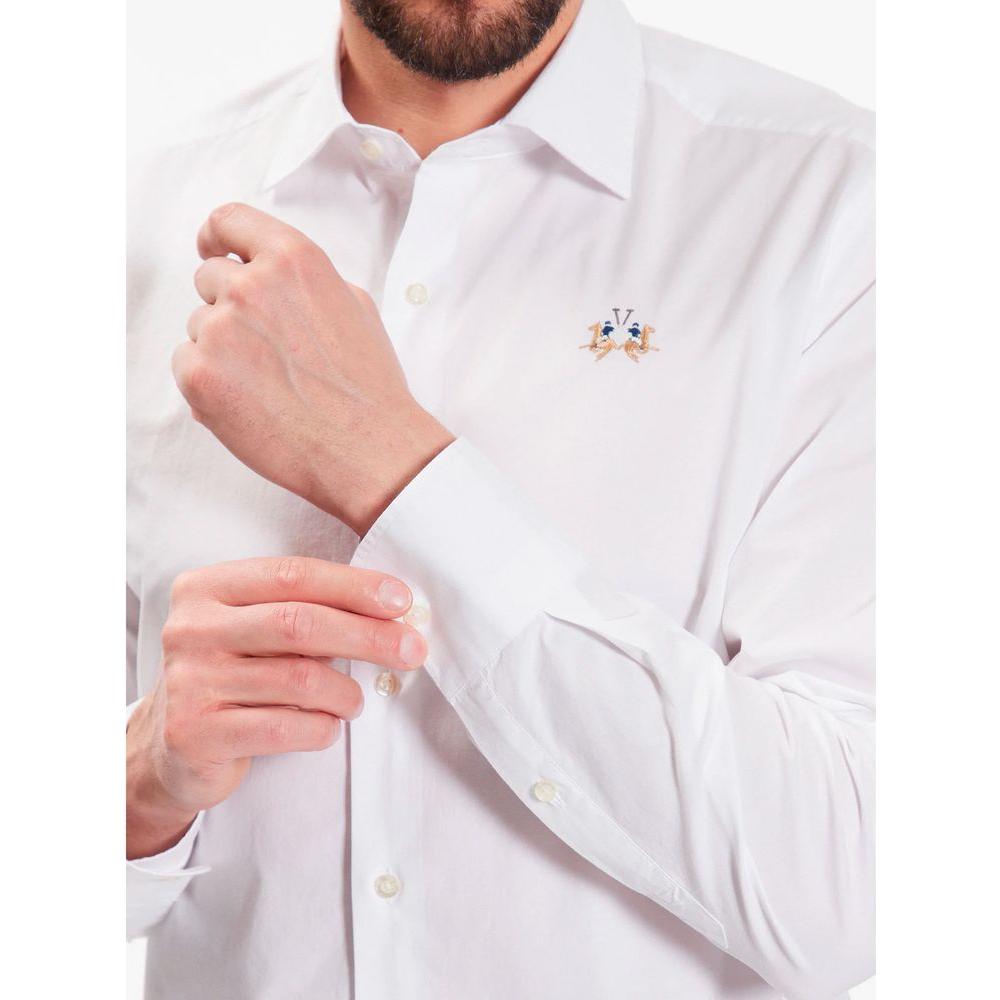 La Martina White Cotton Shirt La Martina