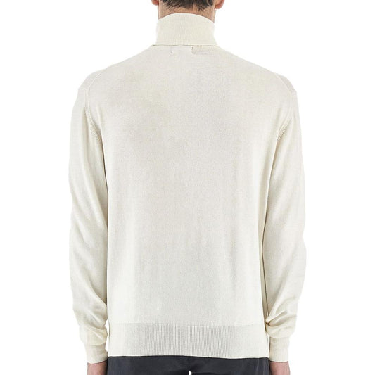 La Martina White Cotton Sweater La Martina