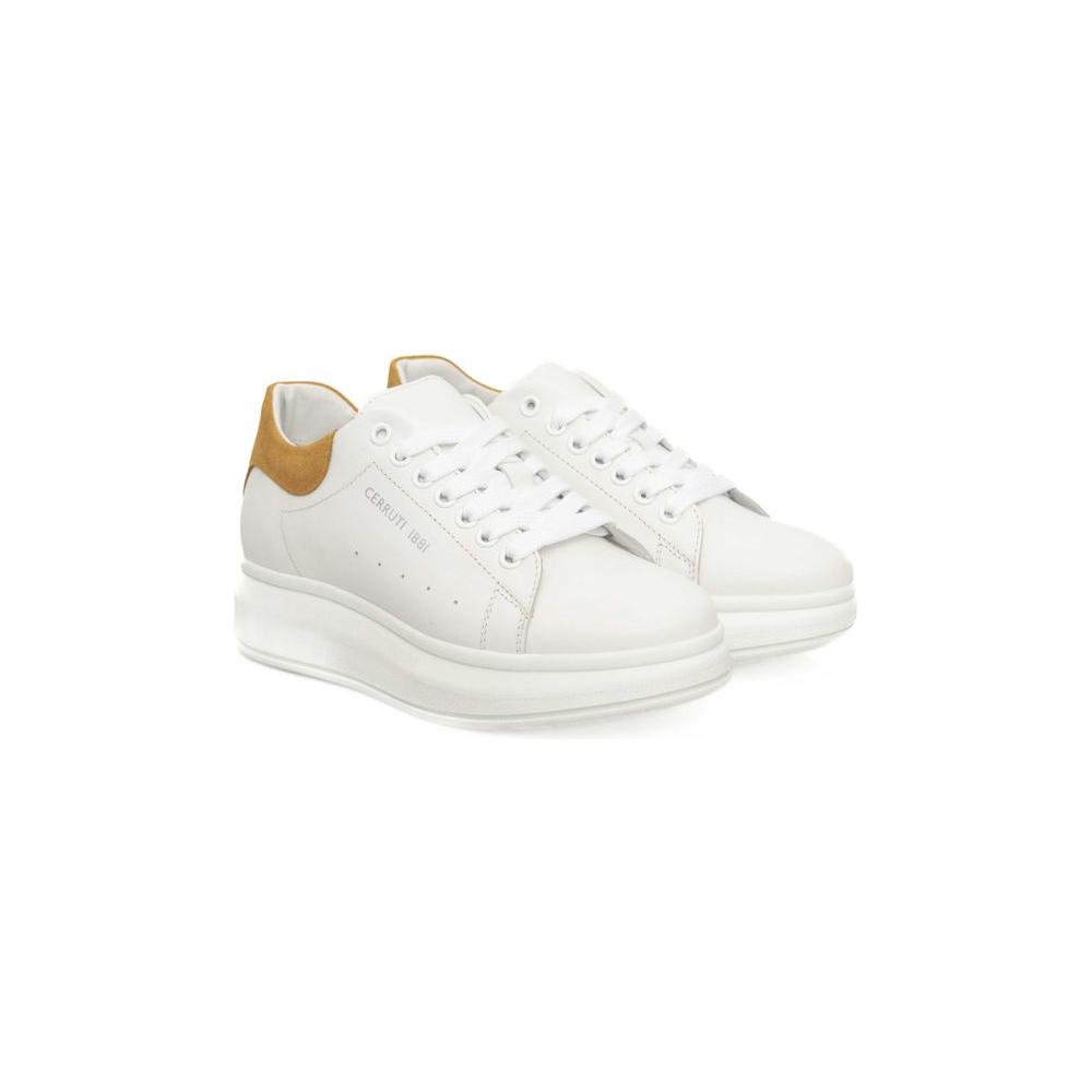 Cerruti 1881 White Leather Women Sneaker Cerruti 1881