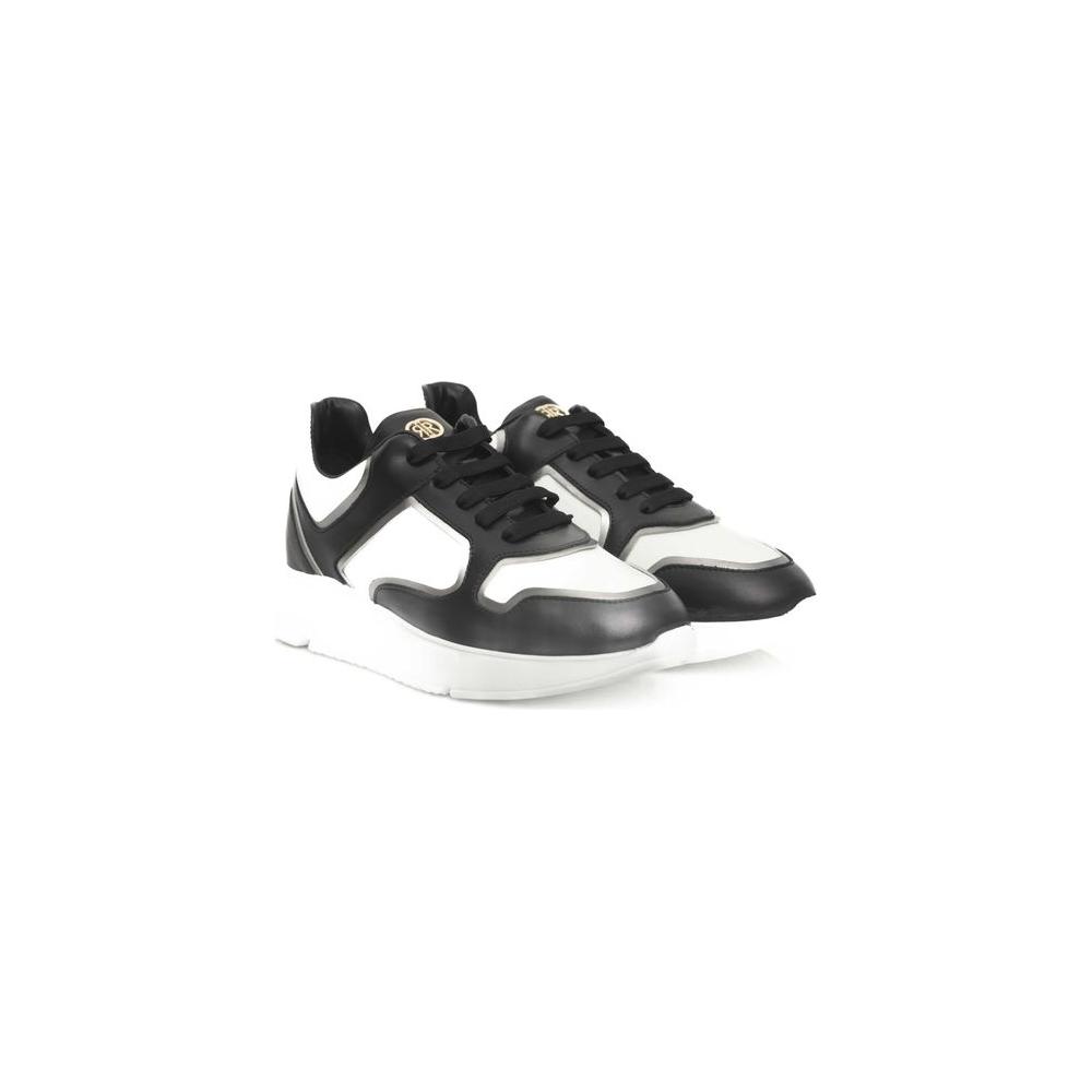 Cerruti 1881 Black Leather Women Sneaker Cerruti 1881