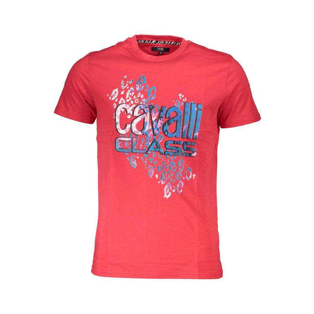 Cavalli Class Red Cotton T-Shirt Cavalli Class