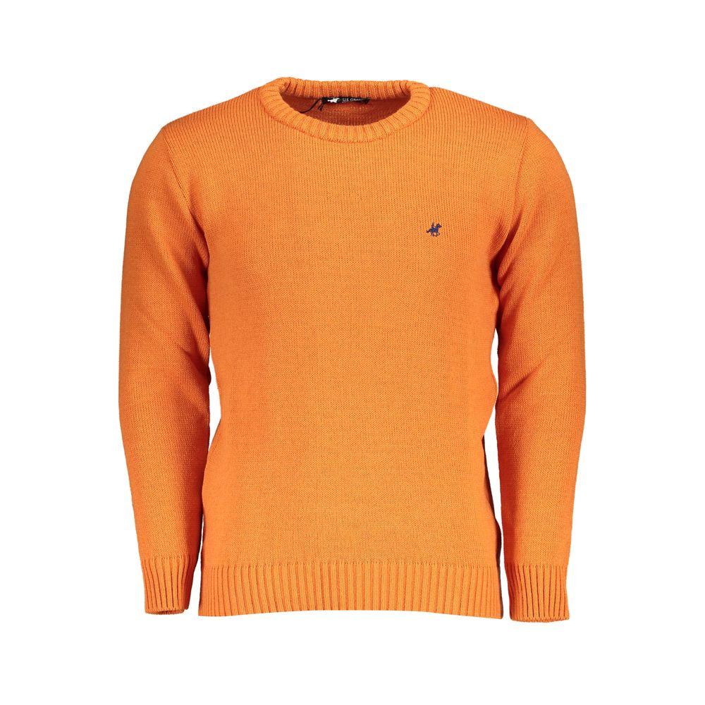 U.S. Grand Polo Orange Fabric Sweater U.S. Grand Polo