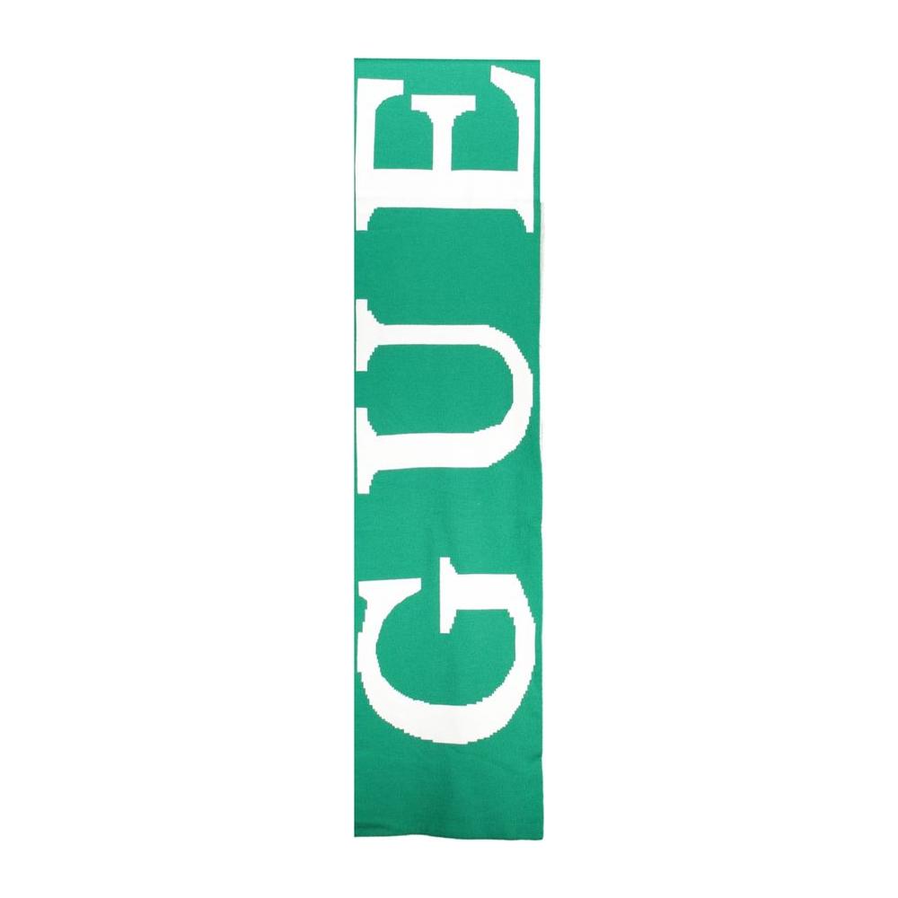 Guess Jeans Green Cotton Scarf Guess Jeans