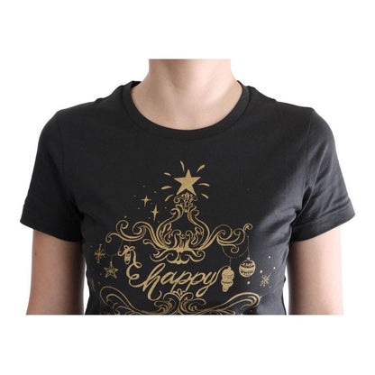 Dolce & Gabbana Gray Cotton 2017 Motive T-Shirt